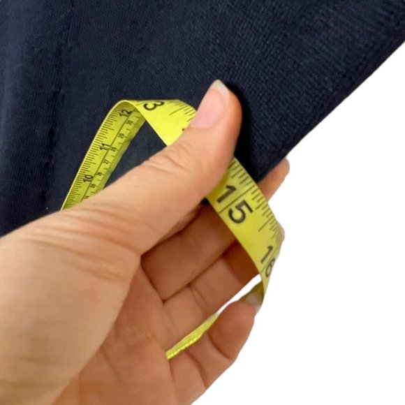 Eliza J Navy Blue White Stripe Short Sleeve Knit Below Knee Dress Small - Picture 9 of 10